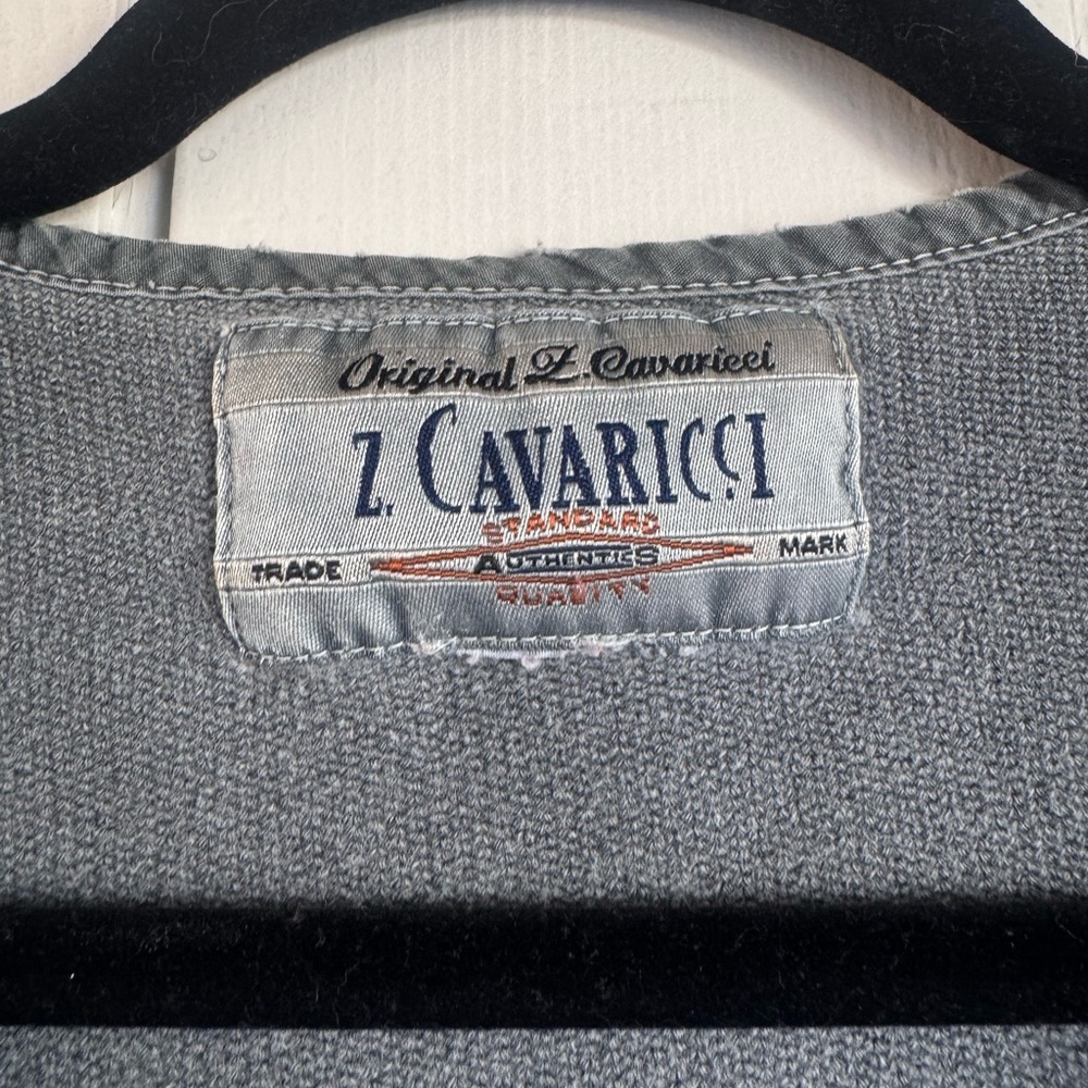 Vintage Z. Cavaricci Gray Button Up Lightweight Vest - Picture 4 of 4